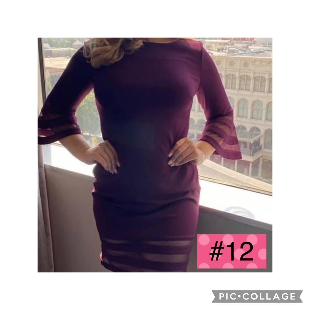 Calvin Klein plum dress sz 8